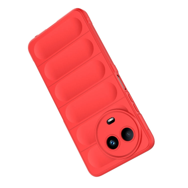 For Realme 11 5G Global Magic Shield TPU + Flannel Phone Case(Red) - Realme Cases by buy2fix | Online Shopping UK | buy2fix