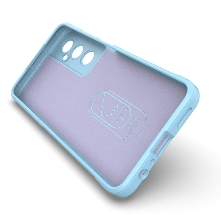 For Realme C65 4G Global Magic Shield TPU + Flannel Phone Case(Light Blue) - Realme Cases by buy2fix | Online Shopping UK | buy2fix