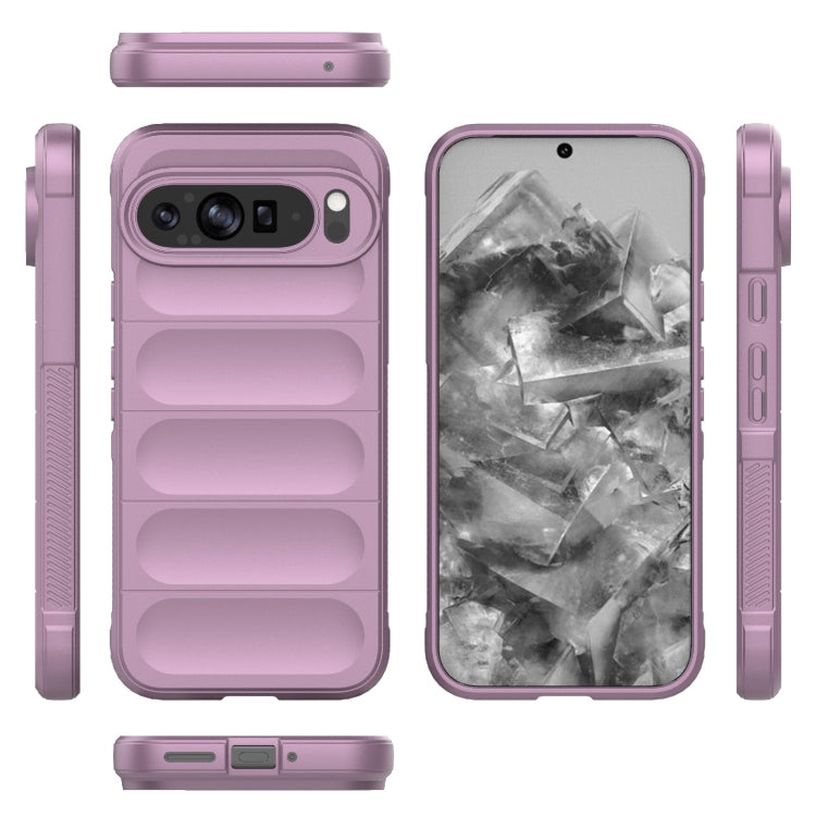 For Google Pixel 9 Pro XL 5G Magic Shield TPU + Flannel Phone Case(Purple) - Google Cases by buy2fix | Online Shopping UK | buy2fix