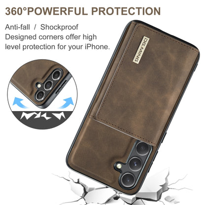 For Samsung Galaxy S24 5G DG.MING M1 Series 3-Fold Multi Card Wallet + Magnetic Phone Case(Coffee) - Galaxy S24 5G Cases by DG.MING | Online Shopping UK | buy2fix