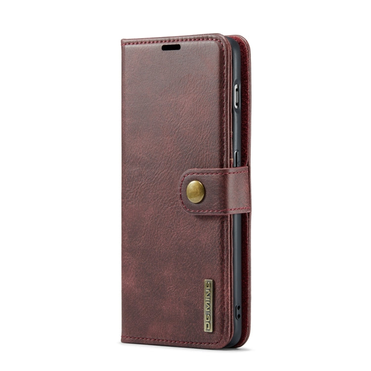 For OnePlus 11 DG.MING Crazy Horse Texture Detachable Magnetic Leather Case(Red) - OnePlus Cases by DG.MING | Online Shopping UK | buy2fix