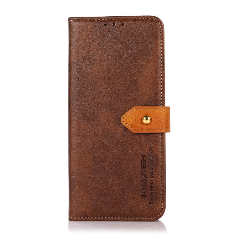 For Xiaomi Redmi A3 KHAZNEH Cowhide Texture Flip Leather Phone Case(Brown) - Xiaomi Cases by buy2fix | Online Shopping UK | buy2fix