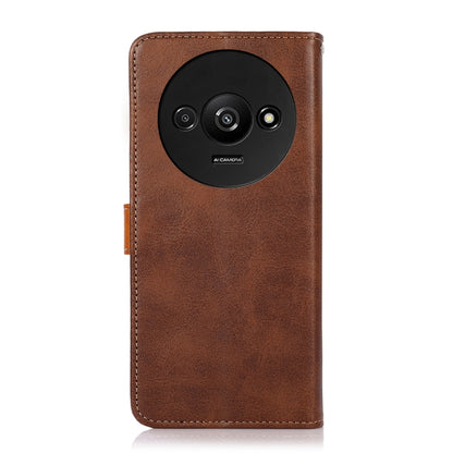 For Xiaomi Redmi A3 KHAZNEH Cowhide Texture Flip Leather Phone Case(Brown) - Xiaomi Cases by buy2fix | Online Shopping UK | buy2fix