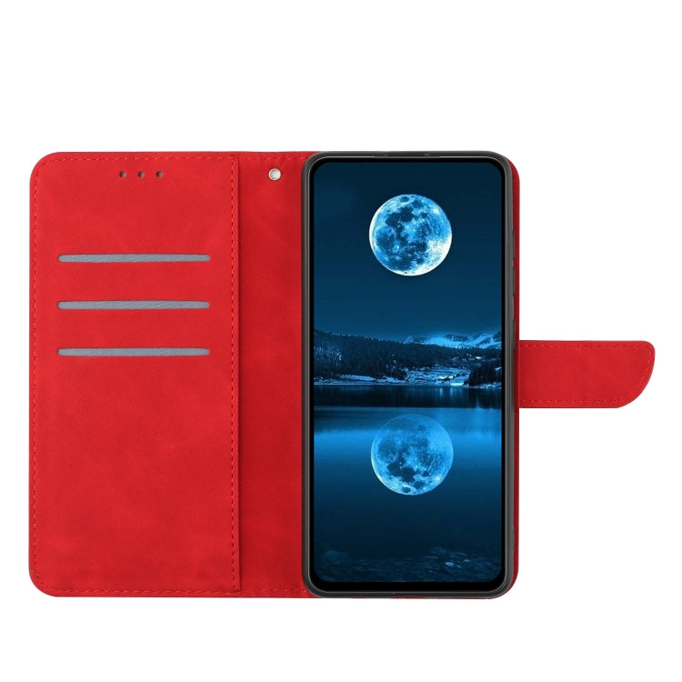 For Motorola Moto G04 / G24 Stitching Embossed Leather Phone Case(Red) - Motorola Cases by buy2fix | Online Shopping UK | buy2fix