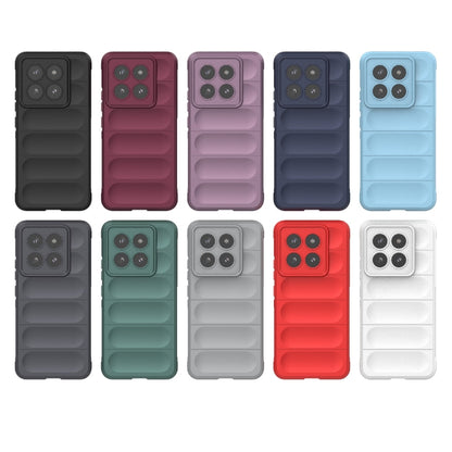 For Xiaomi 14 Pro 5G Magic Shield TPU + Flannel Phone Case(Grey) - 14 Pro Cases by buy2fix | Online Shopping UK | buy2fix