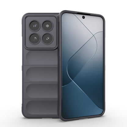 For Xiaomi 14 Pro 5G Magic Shield TPU + Flannel Phone Case(Dark Grey) - 14 Pro Cases by buy2fix | Online Shopping UK | buy2fix