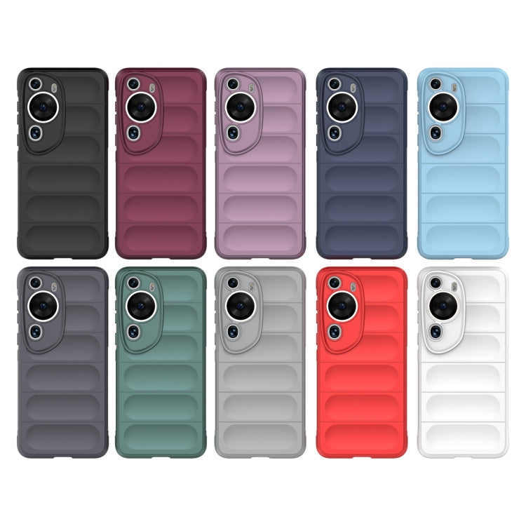 For Huawei P60 Art Magic Shield TPU + Flannel Phone Case(Red) - Huawei Cases by buy2fix | Online Shopping UK | buy2fix