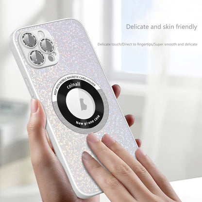 For iPhone 11 Colorful Glitter Magnetic Magsafe TPU + PC Phone Case(Blue) - iPhone 11 Cases by buy2fix | Online Shopping UK | buy2fix