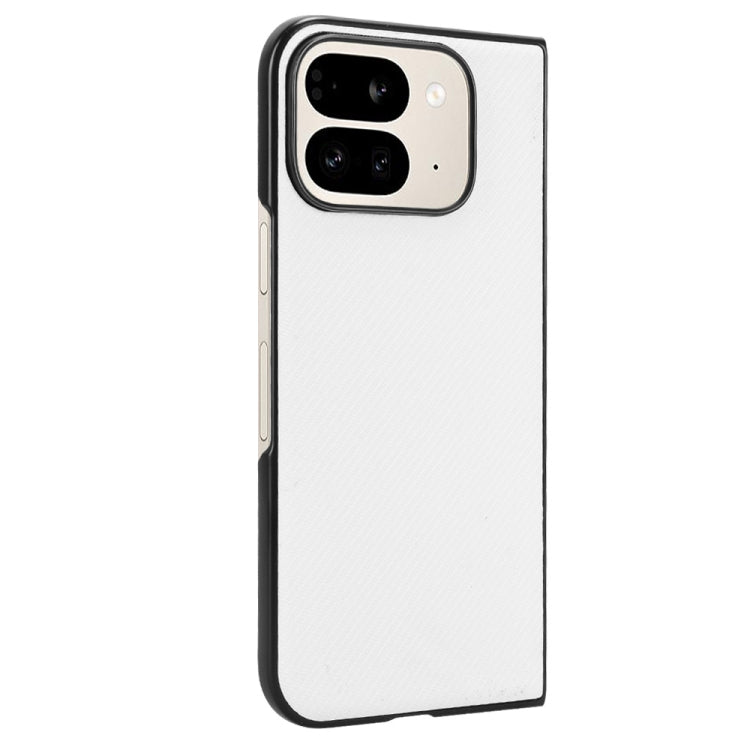 For Google Pixel 9 Pro Fold PU Leather PC Phone Case(White) - Google Cases by buy2fix | Online Shopping UK | buy2fix