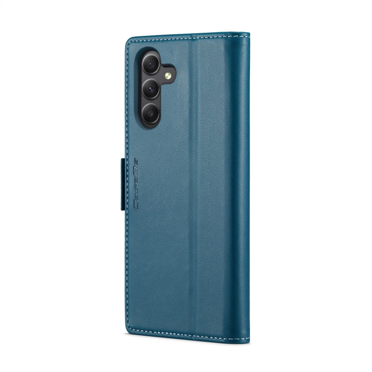 For Samsung Galaxy A24 4G CaseMe 023 Butterfly Buckle Litchi Texture RFID Anti-theft Leather Phone Case(Blue) - Galaxy Phone Cases by CaseMe | Online Shopping UK | buy2fix