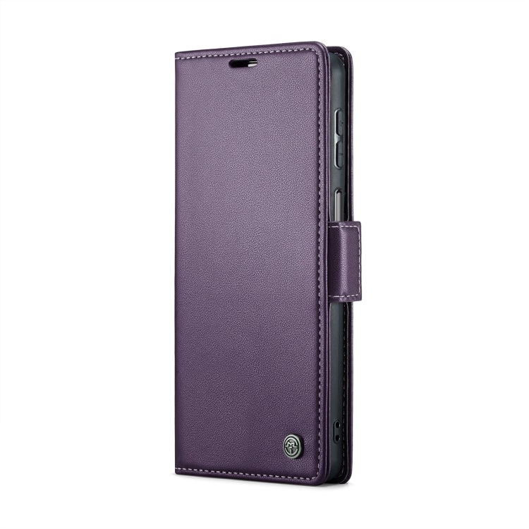 For Samsung Galaxy A24 4G CaseMe 023 Butterfly Buckle Litchi Texture RFID Anti-theft Leather Phone Case(Pearly Purple) - Galaxy Phone Cases by CaseMe | Online Shopping UK | buy2fix