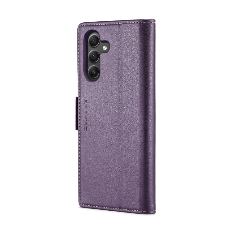 For Samsung Galaxy A24 4G CaseMe 023 Butterfly Buckle Litchi Texture RFID Anti-theft Leather Phone Case(Pearly Purple) - Galaxy Phone Cases by CaseMe | Online Shopping UK | buy2fix