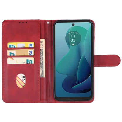 For Motorola Moto G 5G 2024 Leather Phone Case(Red) - Motorola Cases by buy2fix | Online Shopping UK | buy2fix