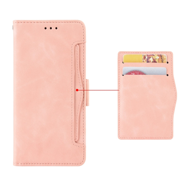 For Motorola Edge 40 Skin Feel Calf Texture Card Slots Leather Phone Case(Pink) - Motorola Cases by buy2fix | Online Shopping UK | buy2fix