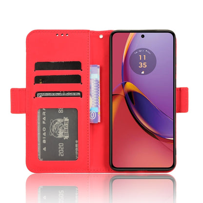 For Motorola Moto G84 5G Skin Feel Calf Texture Card Slots Leather Phone Case(Red) - Motorola Cases by buy2fix | Online Shopping UK | buy2fix