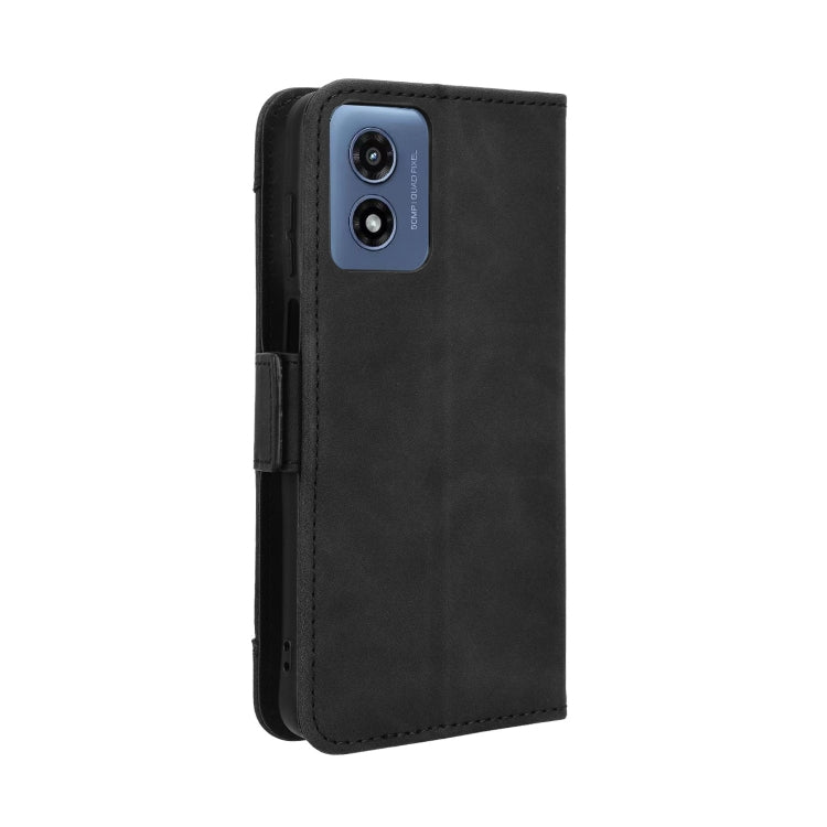 For Motorola Moto G Play 4G 2024 Skin Feel Calf Texture Card Slots Leather Phone Case(Black) - Motorola Cases by buy2fix | Online Shopping UK | buy2fix