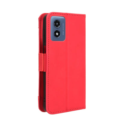 For Motorola Moto G Play 4G 2024 Skin Feel Calf Texture Card Slots Leather Phone Case(Red) - Motorola Cases by buy2fix | Online Shopping UK | buy2fix