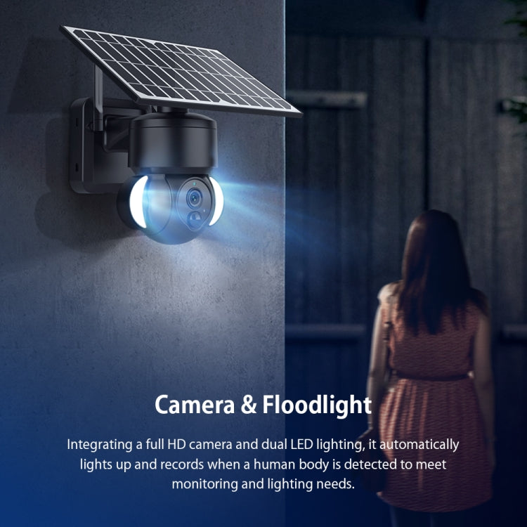 SHIWOJIA IP66 Waterproof 4G 3MP Solar Dome IP Camera, Two-way Audio & PIR Motion Detection & Night Vision, Version:AU(Black) - Wireless Camera by buy2fix | Online Shopping UK | buy2fix