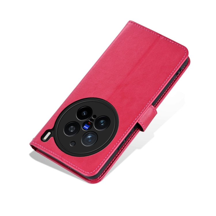 For vivo X200 Pro AZNS Sheepskin Texture Flip Leather Phone Case(Red) - X200 Pro Cases by AZNS | Online Shopping UK | buy2fix