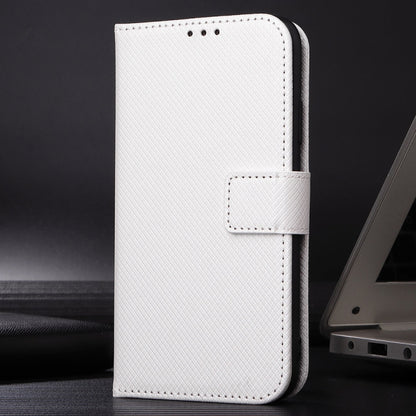 For Motorola Moto G Power 5G 2024 Diamond Texture Leather Phone Case(White) - Motorola Cases by buy2fix | Online Shopping UK | buy2fix