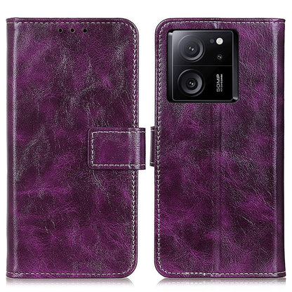 For Xiaomi 13T 5G / Redmi K60 Ultra 5G Retro Crazy Horse Texture Leather Phone Case(Purple) - Redmi K60 Ultra Cases by buy2fix | Online Shopping UK | buy2fix