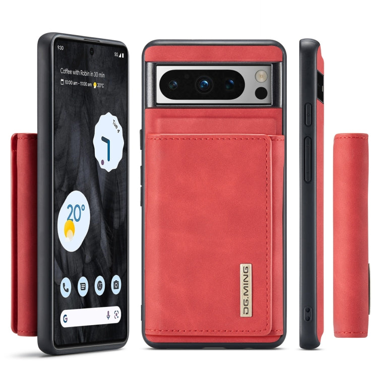 For Google Pixel 8 Pro DG.MING M1 Series 3-Fold Multi Card Wallet + Magnetic Phone Case(Red) - Google Cases by DG.MING | Online Shopping UK | buy2fix