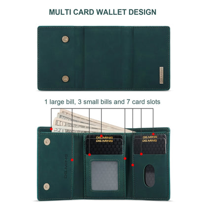 For Google Pixel 8A DG.MING M1 Series 3-Fold Multi Card Wallet + Magnetic Phone Case(Green) - Google Cases by DG.MING | Online Shopping UK | buy2fix