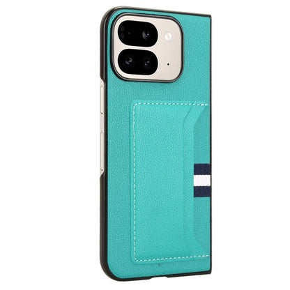 For Google Pixel 9 Pro Fold Litchi Texture Card Slots Back Cover Phone Case(Green) - Google Cases by buy2fix | Online Shopping UK | buy2fix