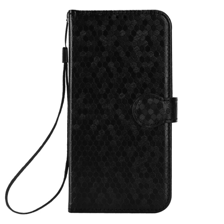 For Google Pixel 9 Honeycomb Dot Texture Leather Phone Case(Black) - Google Cases by buy2fix | Online Shopping UK | buy2fix