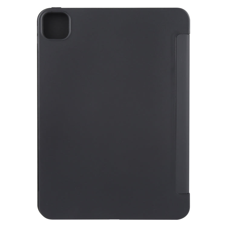 For iPad Pro 11 2024 GEBEI 3-folding Holder Shockproof Flip Leather Tablet Case(Black) - iPad Pro 11 2024 Cases by GEBEI | Online Shopping UK | buy2fix