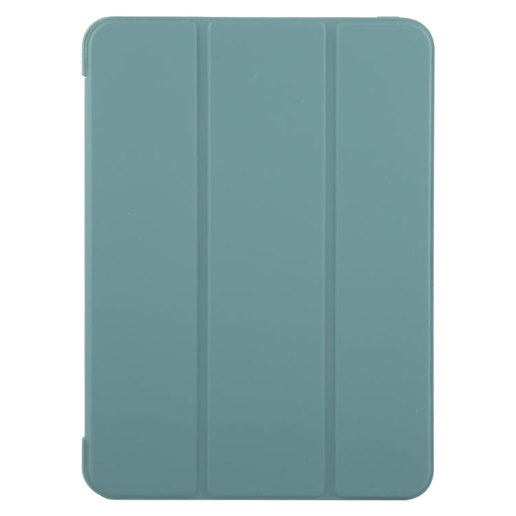 For iPad Air 13 2024 GEBEI 3-folding Holder Shockproof Flip Leather Tablet Case(Dark Green) - iPad Air 13 2024 Cases by GEBEI | Online Shopping UK | buy2fix