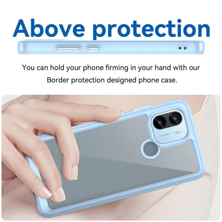 For Xiaomi Poco C51 Colorful Series Acrylic Hybrid TPU Phone Case(Blue) - Xiaomi Cases by buy2fix | Online Shopping UK | buy2fix