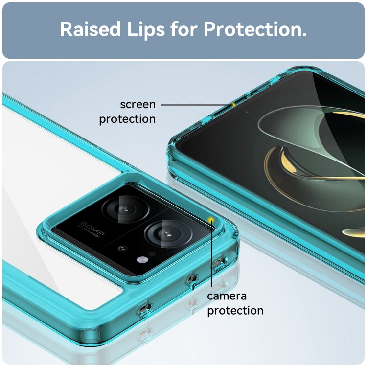 For Xiaomi 13T Pro Colorful Series Acrylic Hybrid TPU Phone Case(Transparent Blue) - Xiaomi Cases by buy2fix | Online Shopping UK | buy2fix