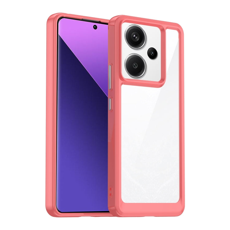 For Xiaomi Redmi Note 13 Pro+ Colorful Series Acrylic Hybrid TPU Phone Case(Red) - Note 13 Pro+ Cases by buy2fix | Online Shopping UK | buy2fix