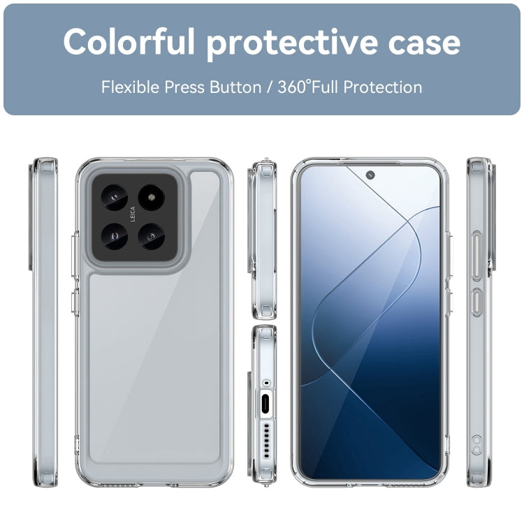 For Xiaomi 14 Pro Colorful Series Acrylic Hybrid TPU Phone Case(Transparent) - 14 Pro Cases by buy2fix | Online Shopping UK | buy2fix