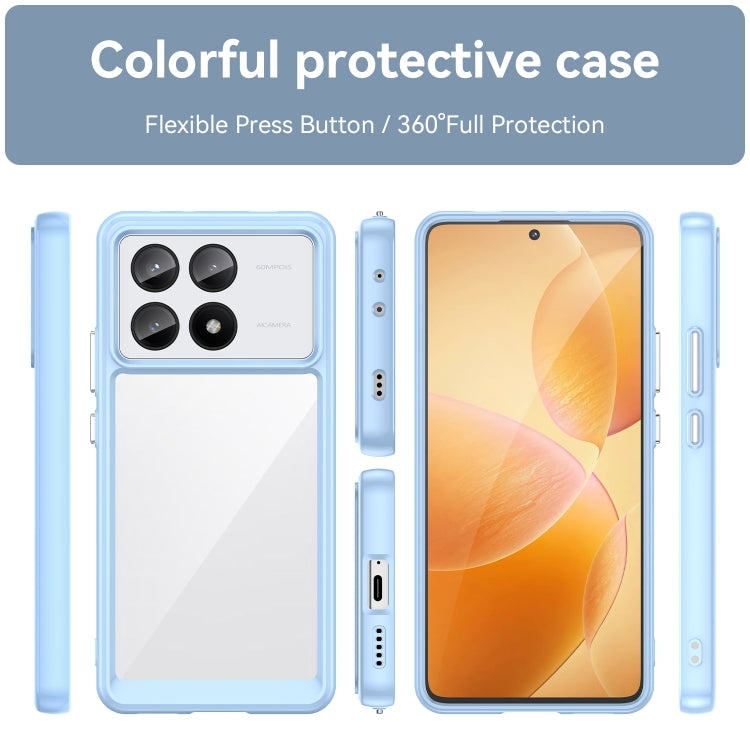 For Xiaomi Redmi K70E Colorful Series Acrylic Hybrid TPU Phone Case(Blue) - K70E Cases by buy2fix | Online Shopping UK | buy2fix