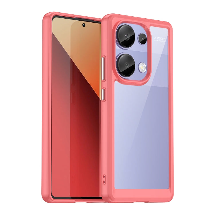 For Redmi Note 13 Pro 4G Global Colorful Series Acrylic Hybrid TPU Phone Case(Red) - Note 13 Pro Cases by buy2fix | Online Shopping UK | buy2fix