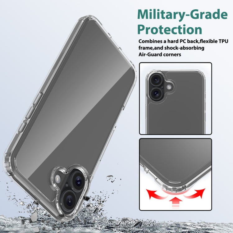 For iPhone 16 Plus Scratchproof Acrylic TPU Phone Case(Transparent) - iPhone 16 Plus Cases by buy2fix | Online Shopping UK | buy2fix