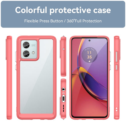 For Motorola Moto G84 Colorful Series Acrylic Hybrid TPU Phone Case(Red) - Motorola Cases by buy2fix | Online Shopping UK | buy2fix