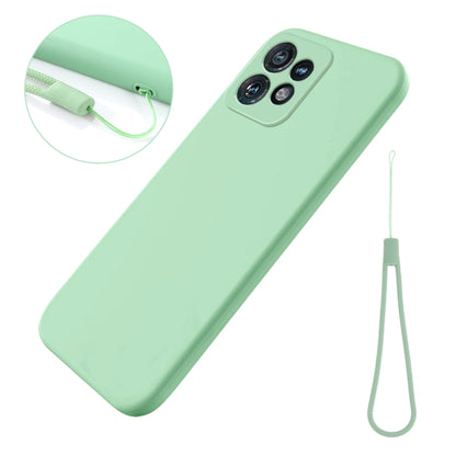 For Motorola Edge 40 Pro/Edge+ 2023/X40 Pure Color Liquid Silicone Shockproof Phone Case(Green) - Motorola Cases by buy2fix | Online Shopping UK | buy2fix