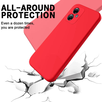 For Motorola Moto G54 Power Pure Color Liquid Silicone Shockproof Phone Case(Red) - Motorola Cases by buy2fix | Online Shopping UK | buy2fix