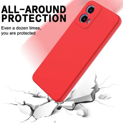 For Motorola Moto G34 Pure Color Liquid Silicone Shockproof Phone Case(Red) - Motorola Cases by buy2fix | Online Shopping UK | buy2fix