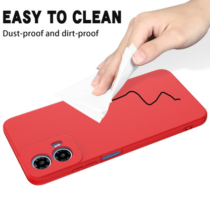 For Motorola Moto G34 Pure Color Liquid Silicone Shockproof Phone Case(Red) - Motorola Cases by buy2fix | Online Shopping UK | buy2fix