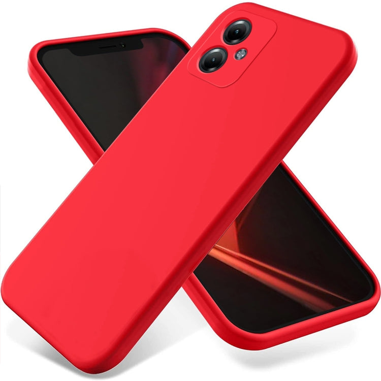 For Motorola Moto G64 Pure Color Liquid Silicone Shockproof Phone Case(Red) - Motorola Cases by buy2fix | Online Shopping UK | buy2fix