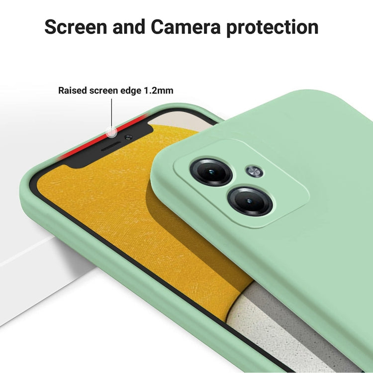 For Motorola Moto G64 Pure Color Liquid Silicone Shockproof Phone Case(Green) - Motorola Cases by buy2fix | Online Shopping UK | buy2fix