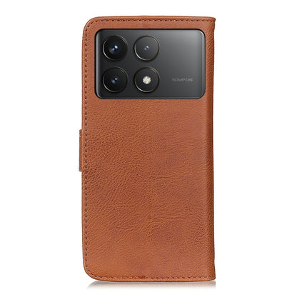 For Xiaomi Redmi K70 5G / K70 Pro 5G KHAZNEH Cowhide Texture Flip Leather Phone Case(Brown) - K70 Cases by buy2fix | Online Shopping UK | buy2fix