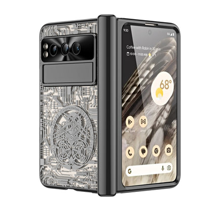 For Google Pixel Fold Mechanical Legend Integrated Electroplating All-inclusive Phone Case(Black) - Google Cases by buy2fix | Online Shopping UK | buy2fix