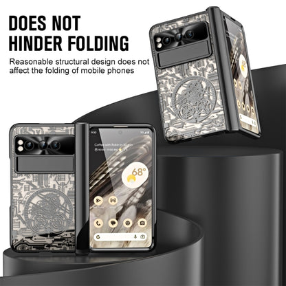 For Google Pixel Fold Mechanical Legend Integrated Electroplating All-inclusive Phone Case(Black) - Google Cases by buy2fix | Online Shopping UK | buy2fix