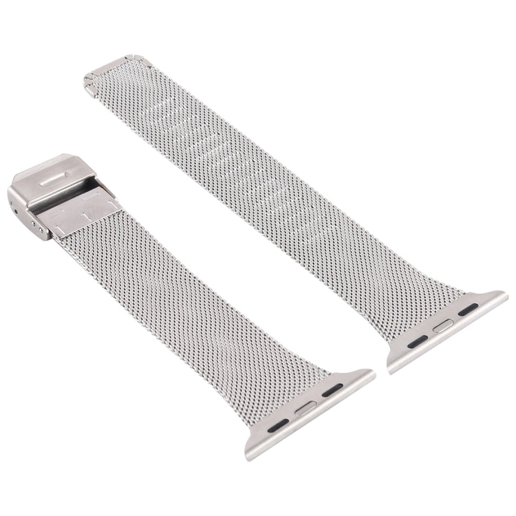 For Apple Watch Series 9&8&7 41mm / SE 3&SE 2&6&SE&5&4 40mm / 3&2&1 38mm Milanese Stainless Steel Watch Band(Silver) - Watch Bands by buy2fix | Online Shopping UK | buy2fix