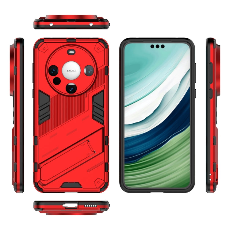 For Huawei Mate 60 Punk Armor 2 in 1 PC + TPU Phone Case with Holder(Red) - Huawei Cases by buy2fix | Online Shopping UK | buy2fix